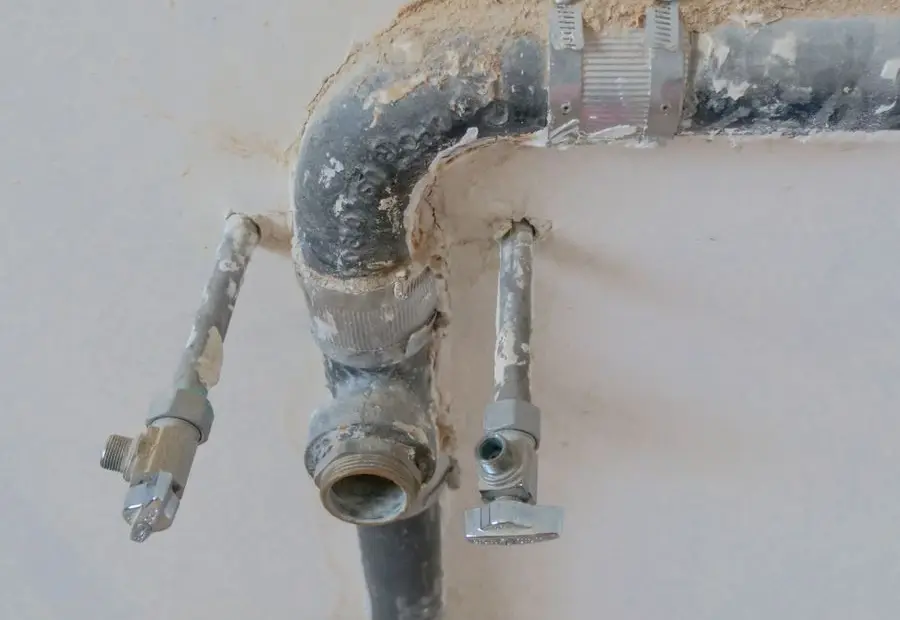 A corroded, built-up old pipe