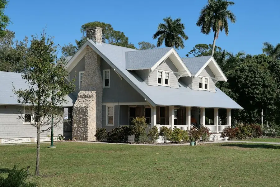 A house in a residential neighbourhood