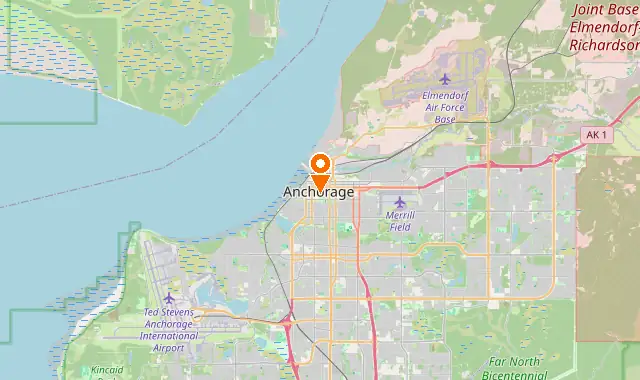 Street map of Anchorage, AK