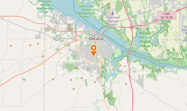 Street map of Decatur, AL