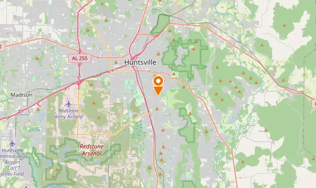 Street map of Huntsville, AL