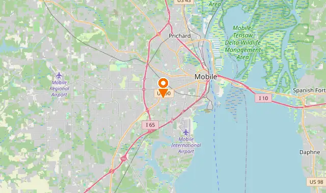 Street map of Mobile, AL