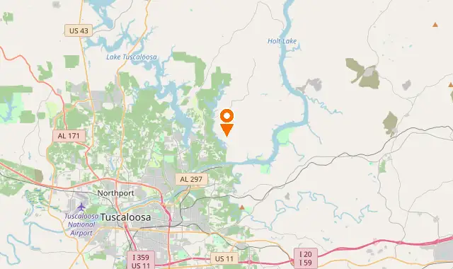 Street map of Tuscaloosa, AL