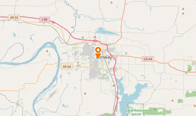 Street map of Conway, AR