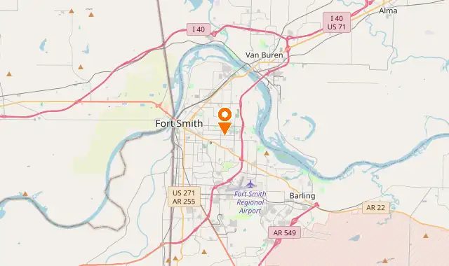 Street map of Fort Smith, AR