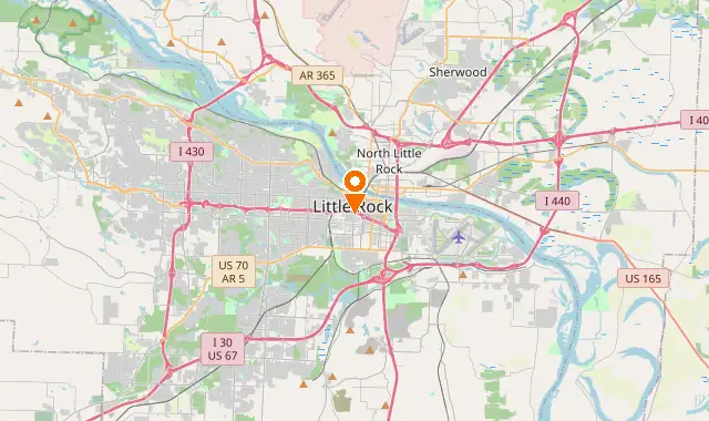 Street map of Little Rock, AR