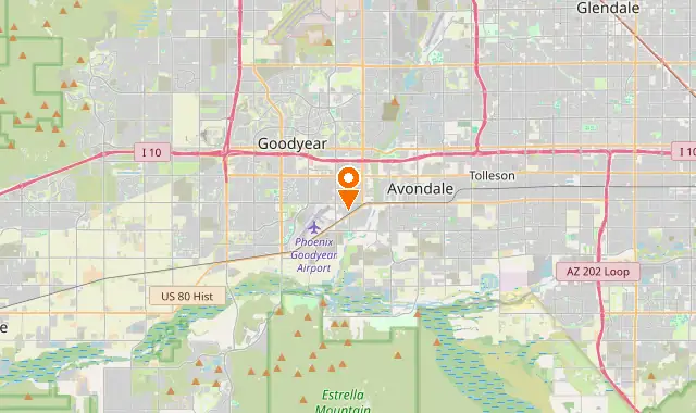 Street map of Avondale, AZ