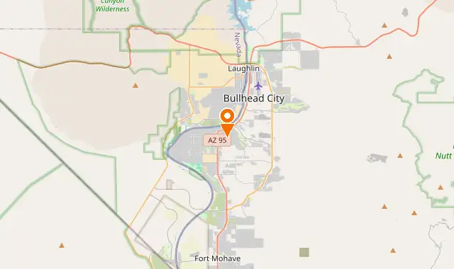Street map of Bullhead City, AZ