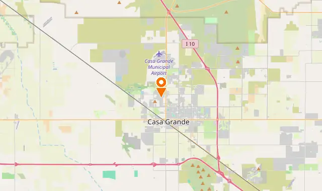 Street map of Casa Grande, AZ