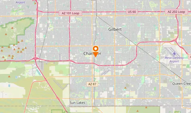 Street map of Chandler, AZ