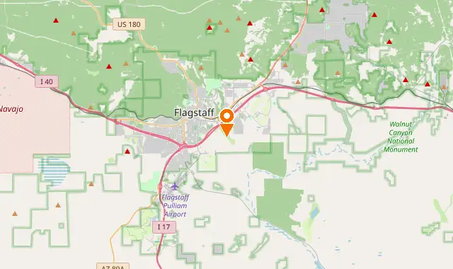 Street map of Flagstaff, AZ