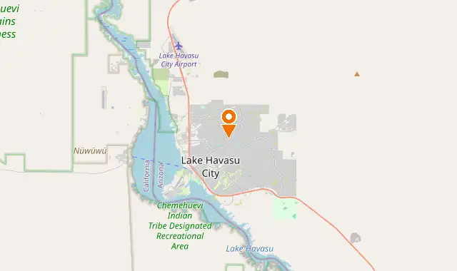 Street map of Lake Havasu City, AZ