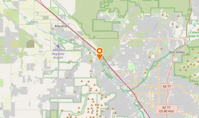 Street map of Marana, AZ