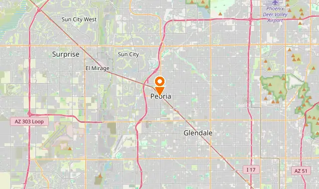 Street map of Peoria, AZ