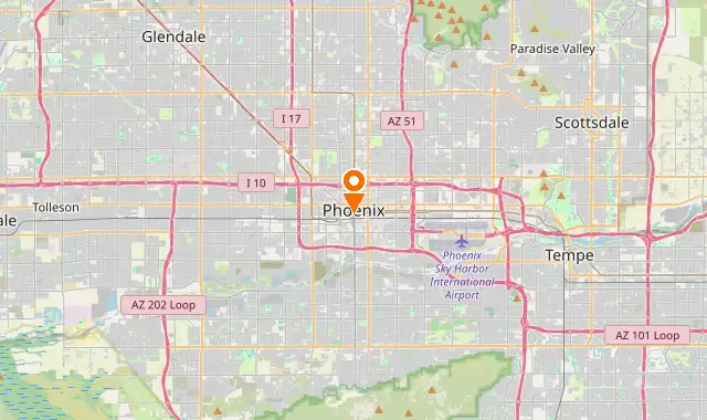 Street map of Phoenix, AZ