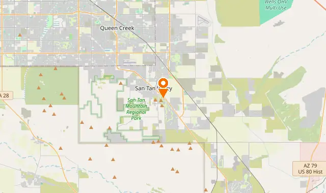 Street map of San Tan Valley, AZ