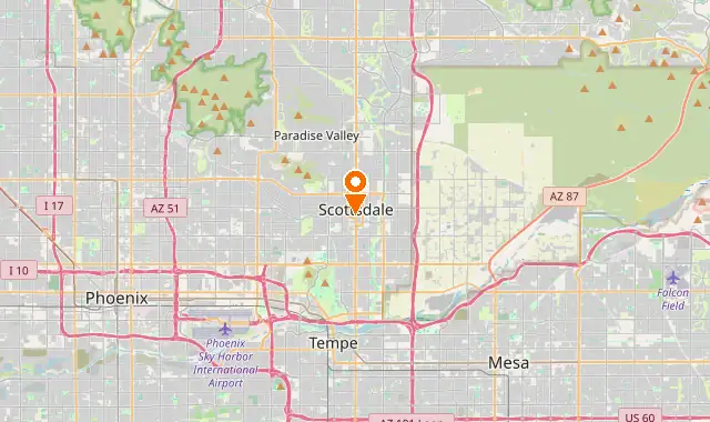 Street map of Scottsdale, AZ