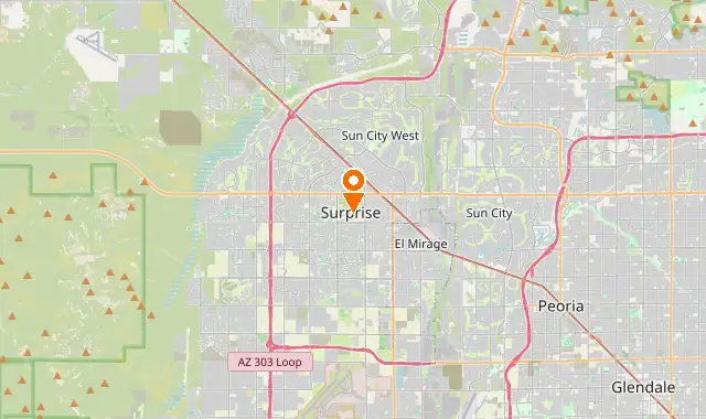 Street map of Surprise, AZ