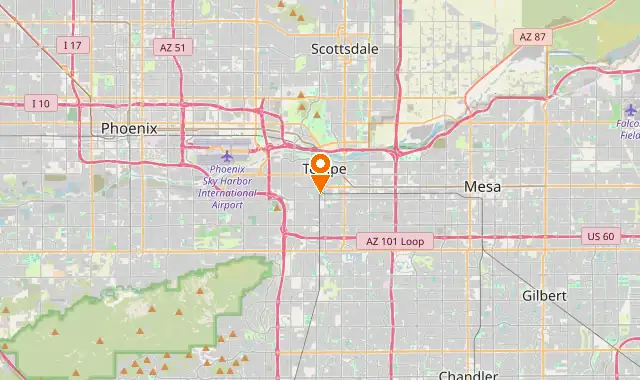 Street map of Tempe, AZ