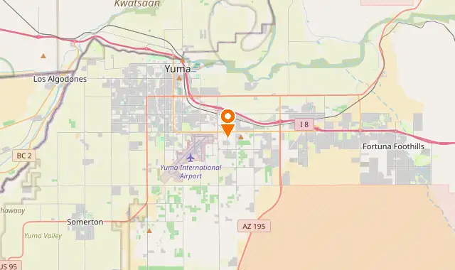Street map of Yuma, AZ