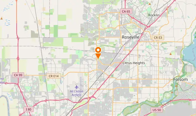 Street map of Antelope, CA