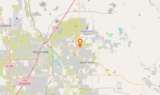 Street map of Apple Valley, CA