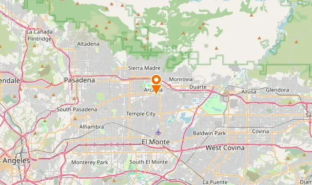Street map of Arcadia, CA