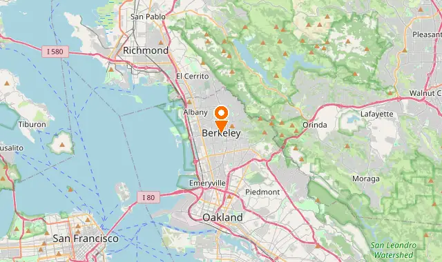 Street map of Berkeley, CA