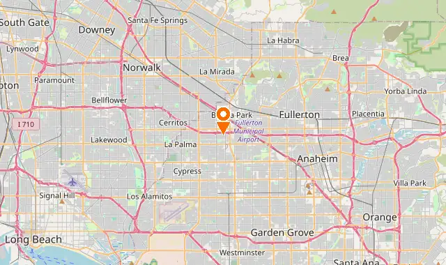 Street map of Buena Park, CA