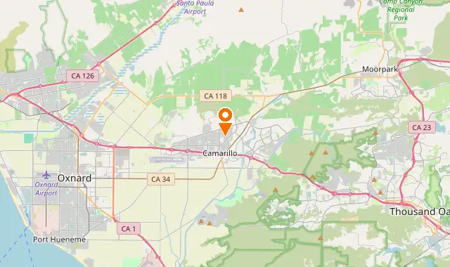 Street map of Camarillo, CA