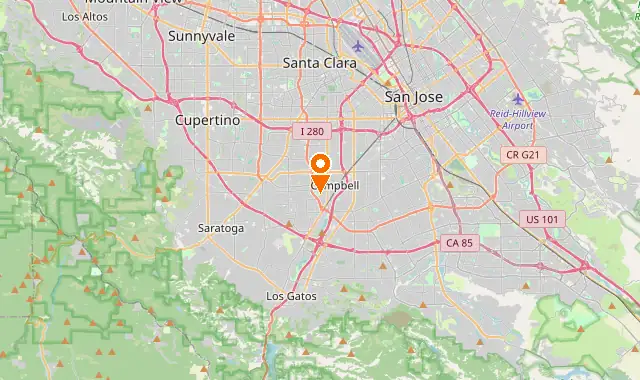 Street map of Campbell, CA