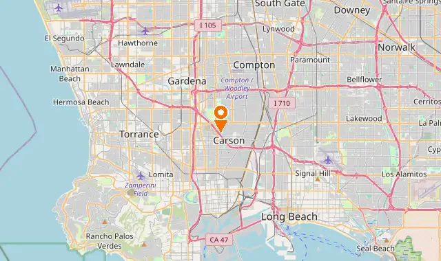 Street map of Carson, CA