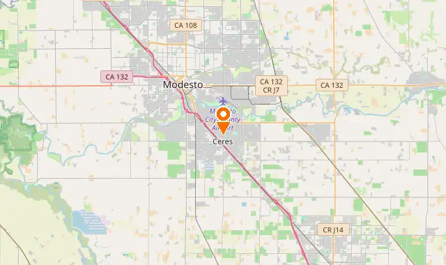 Street map of Ceres, CA