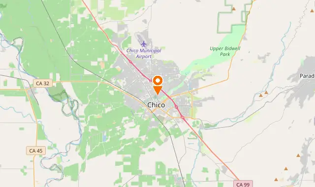 Street map of Chico, CA