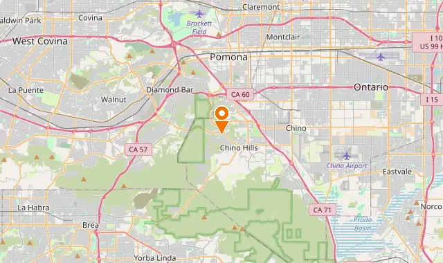 Street map of Chino Hills, CA