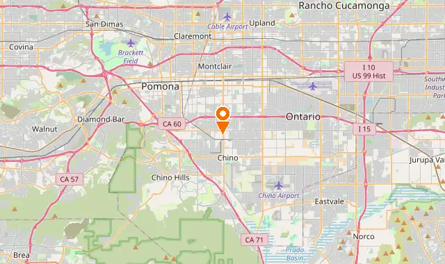 Street map of Chino, CA