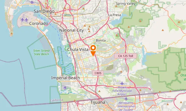 Street map of Chula Vista, CA