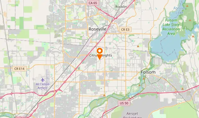 Street map of Citrus Heights, CA