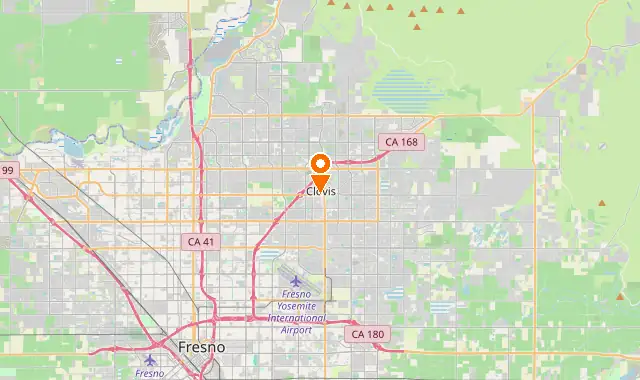 Street map of Clovis, CA