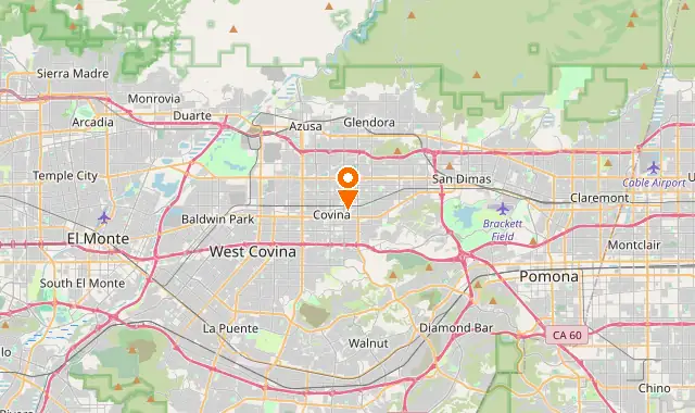 Street map of Covina, CA