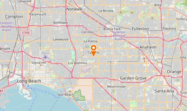 Street map of Cypress, CA