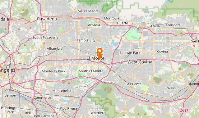 Street map of El Monte, CA