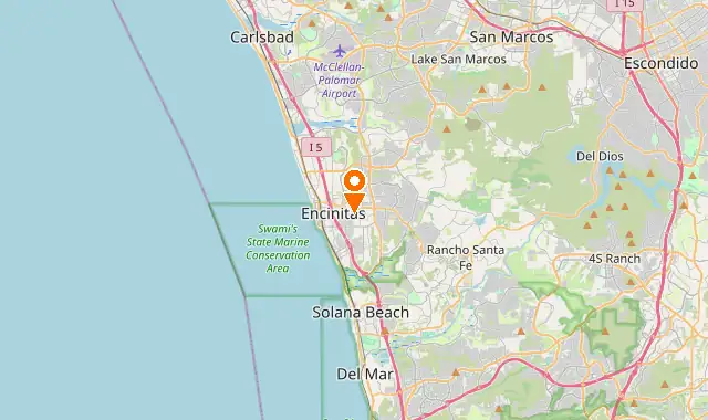 Street map of Encinitas, CA