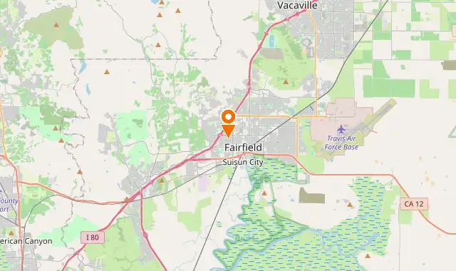 Street map of Fairfield, CA