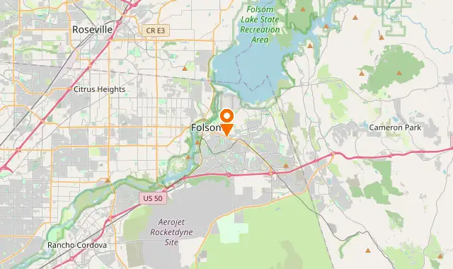 Street map of Folsom, CA