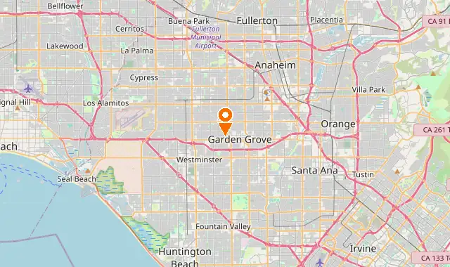 Street map of Garden Grove, CA