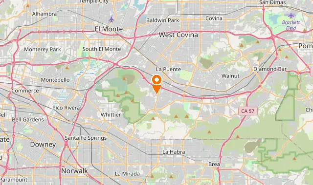 Street map of Hacienda Heights, CA