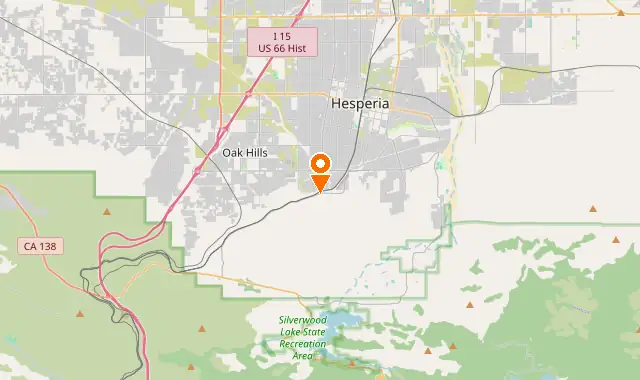 Street map of Hesperia, CA