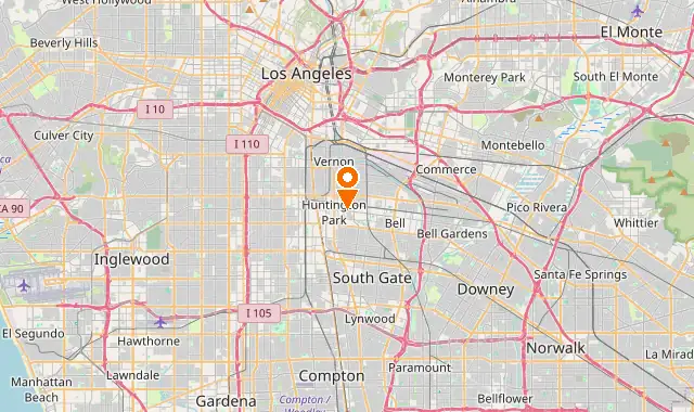Street map of Huntington Park, CA