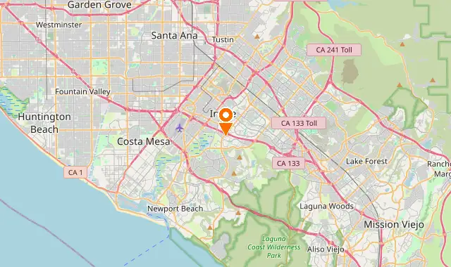 Street map of Irvine, CA